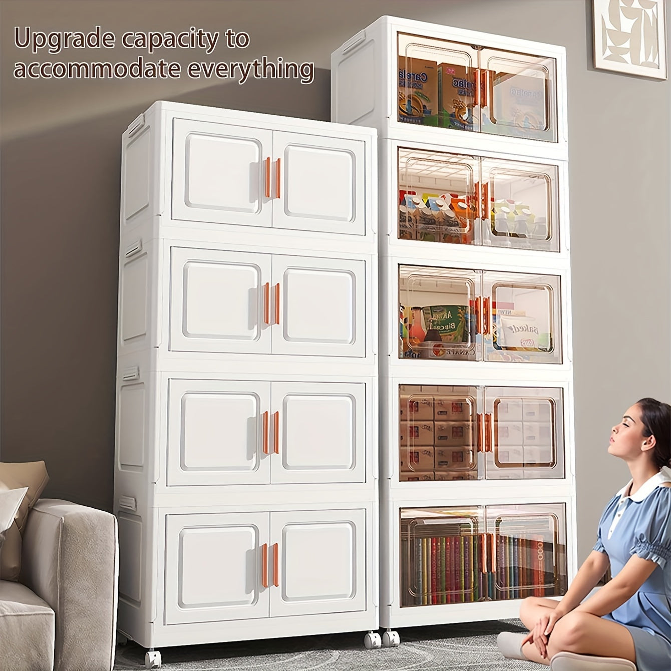 NNETM Transparent Storage Cabinet Magnetic Doors-3