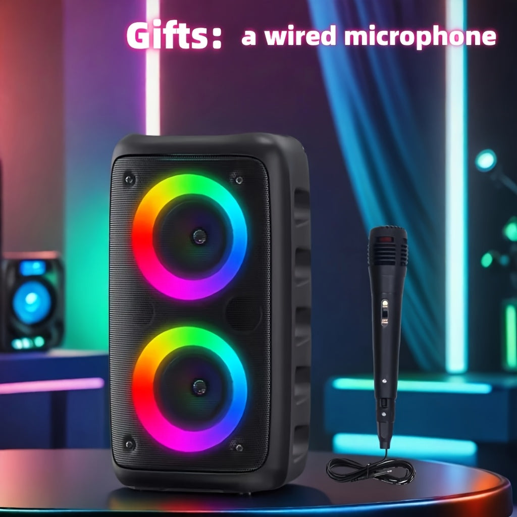 NNETM Wireless Party Speaker with Mic & Disco Lights-1
