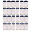 24x 375ml Flint Glass Jars + Twist Lids - Round Food Storage Preserving Jar-0