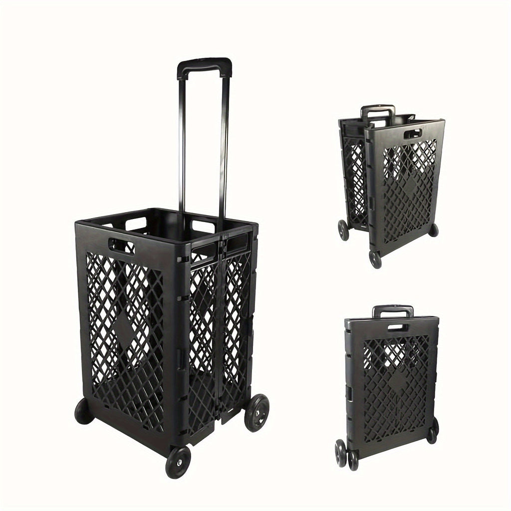 NNETM Foldable Storage Cart with Wheels-4