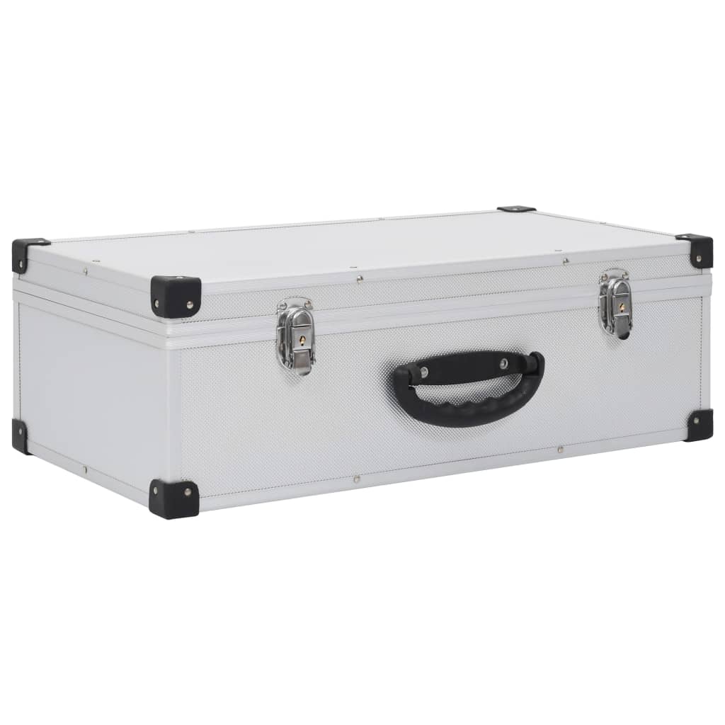 NNEVL CD Case for 80 CDs Aluminium ABS Silver-2