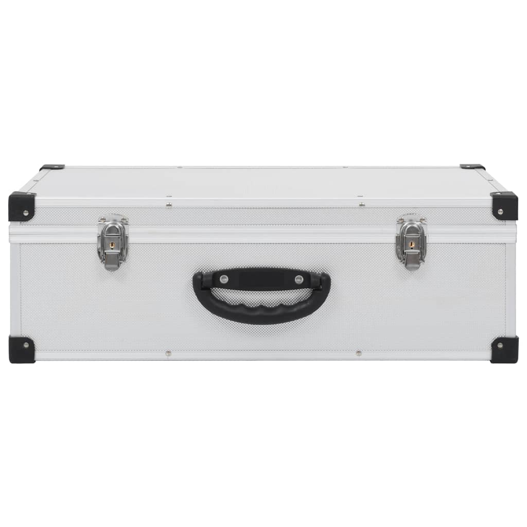 NNEVL CD Case for 80 CDs Aluminium ABS Silver-3
