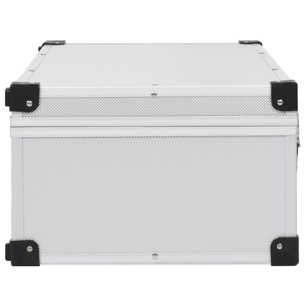 NNEVL CD Case for 80 CDs Aluminium ABS Silver-4
