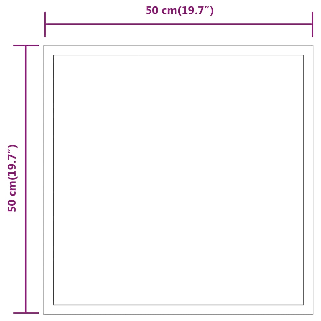 NNEVL LED Bathroom Mirror 50x50 cm-4