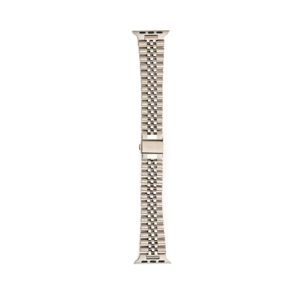 Stainless Steel Link Bracelet Band - The Perth in Silver Small - Compatible with Apple Watch Size 38mm to 41mm-1
