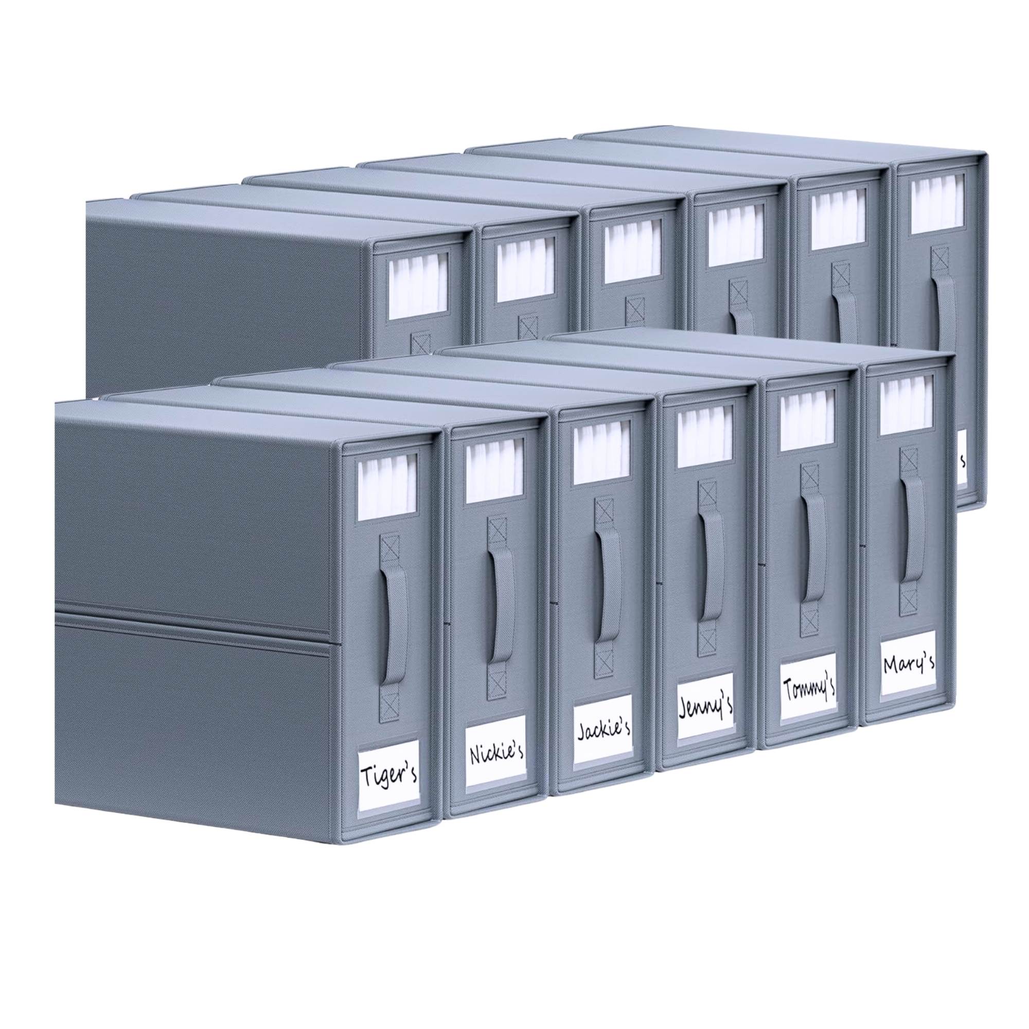 Kitchee 10x Foldable Bed Sheet Storage Box - Linen + Closet Organiser Grey-0