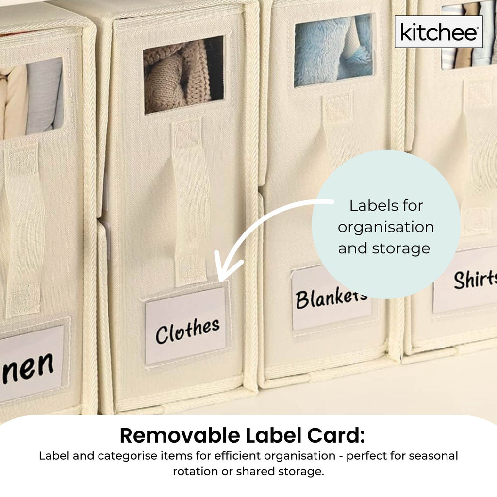 Kitchee Foldable Bed Sheet Storage Box - Linen + Closet Organiser Beige-4