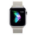 Stainless Steel Link Woven Mesh Infinite Loop Band - The Melbourne in Starlight - Compatible with Apple Watch Size 38mm to 41mm-0