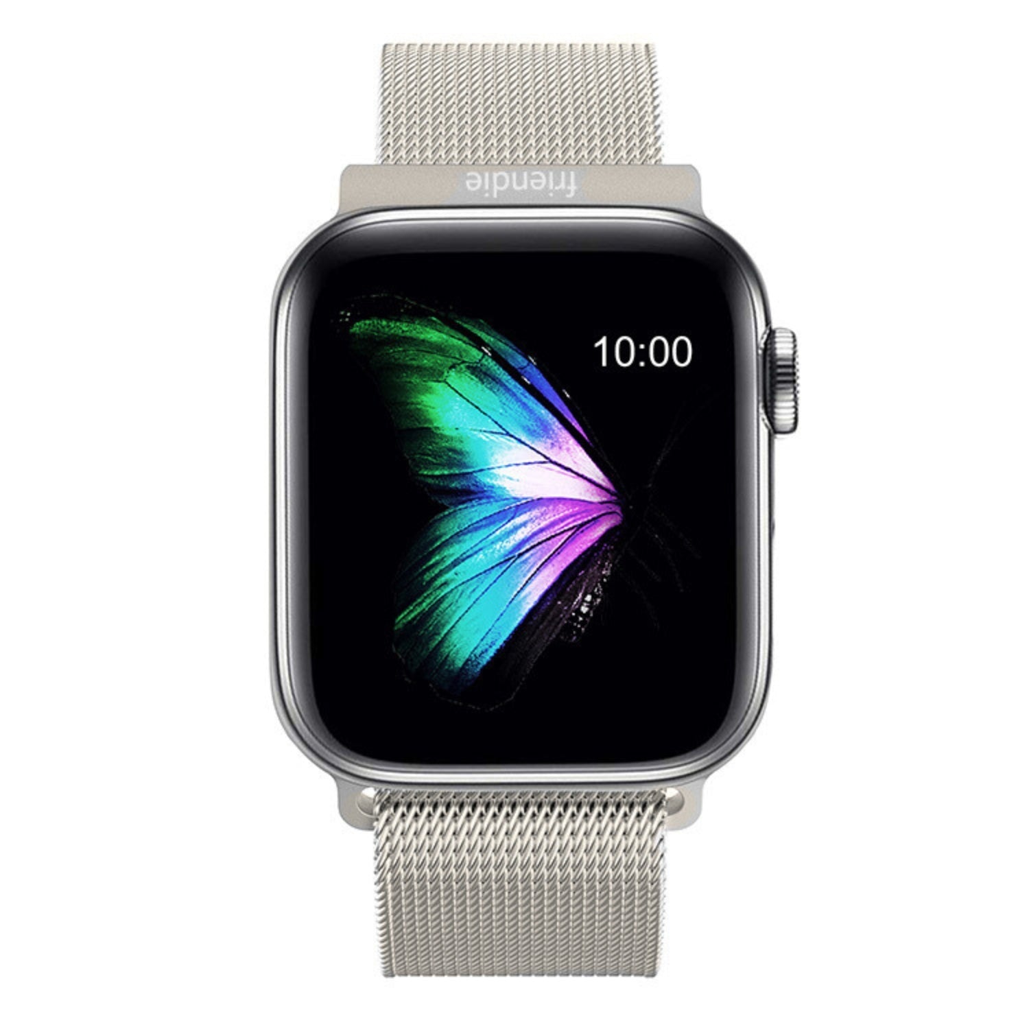 Stainless Steel Link Woven Mesh Infinite Loop Band - The Melbourne in Starlight - Compatible with Apple Watch Size 38mm to 41mm-0