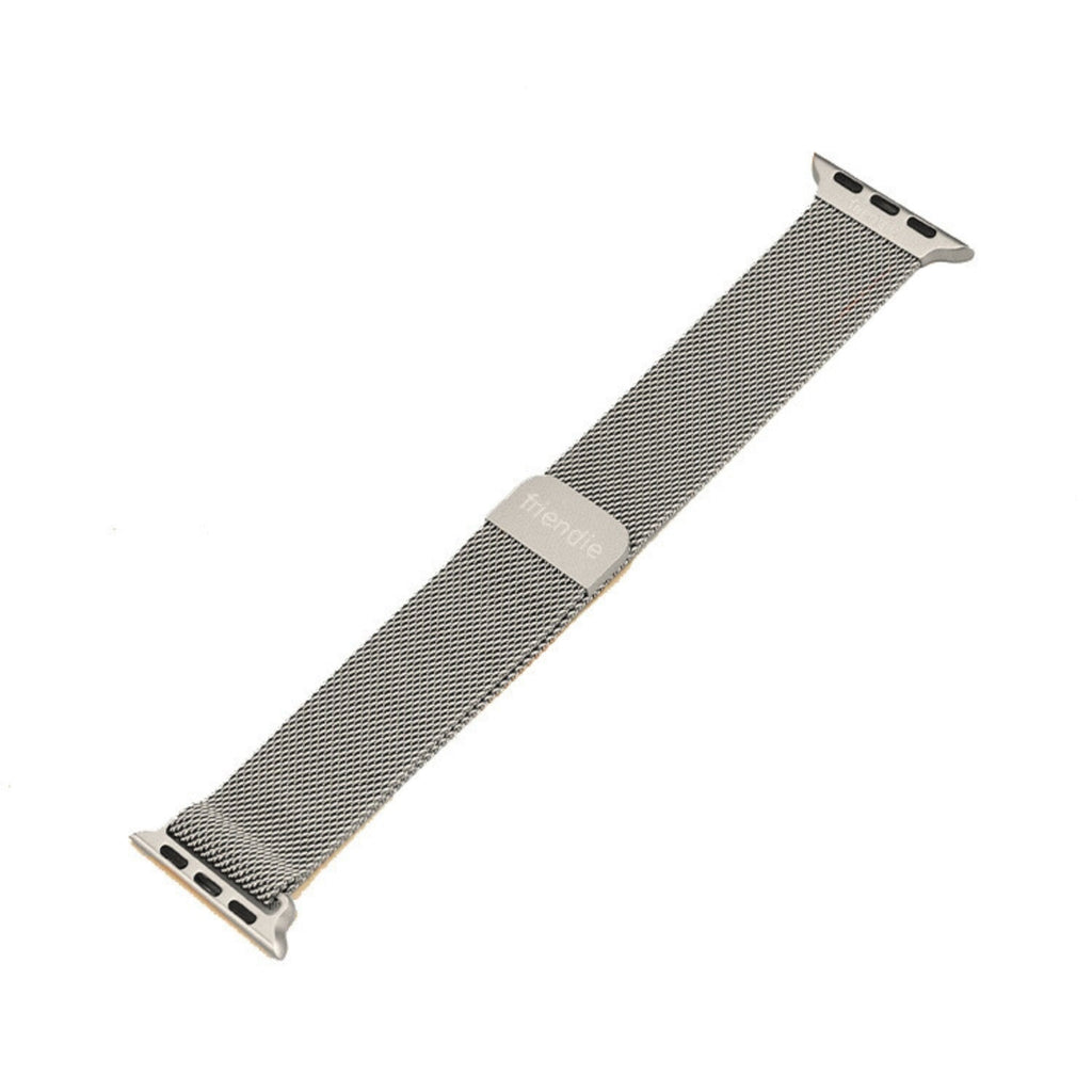 Stainless Steel Link Woven Mesh Infinite Loop Band - The Melbourne in Starlight - Compatible with Apple Watch Size 38mm to 41mm-4