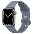 Silicone Sports Band Stardust Grey with Silver Pin - The Noosa Large - Compatible with Apple Watch Size 42mm to 45mm-0