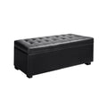 NNEDSZ  Leather Storage Ottoman - Black-0
