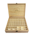 Orku 74 Essential Oil Bottle Storage Box Wooden Organiser Aromatherapy Case-0