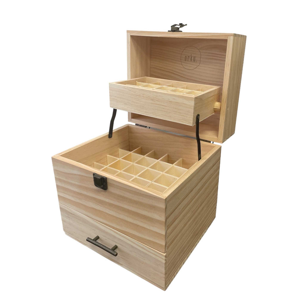 Orku Essential Oil Storage Box Range - 59 or 74 Aromatherapy Bottle Organisers-5