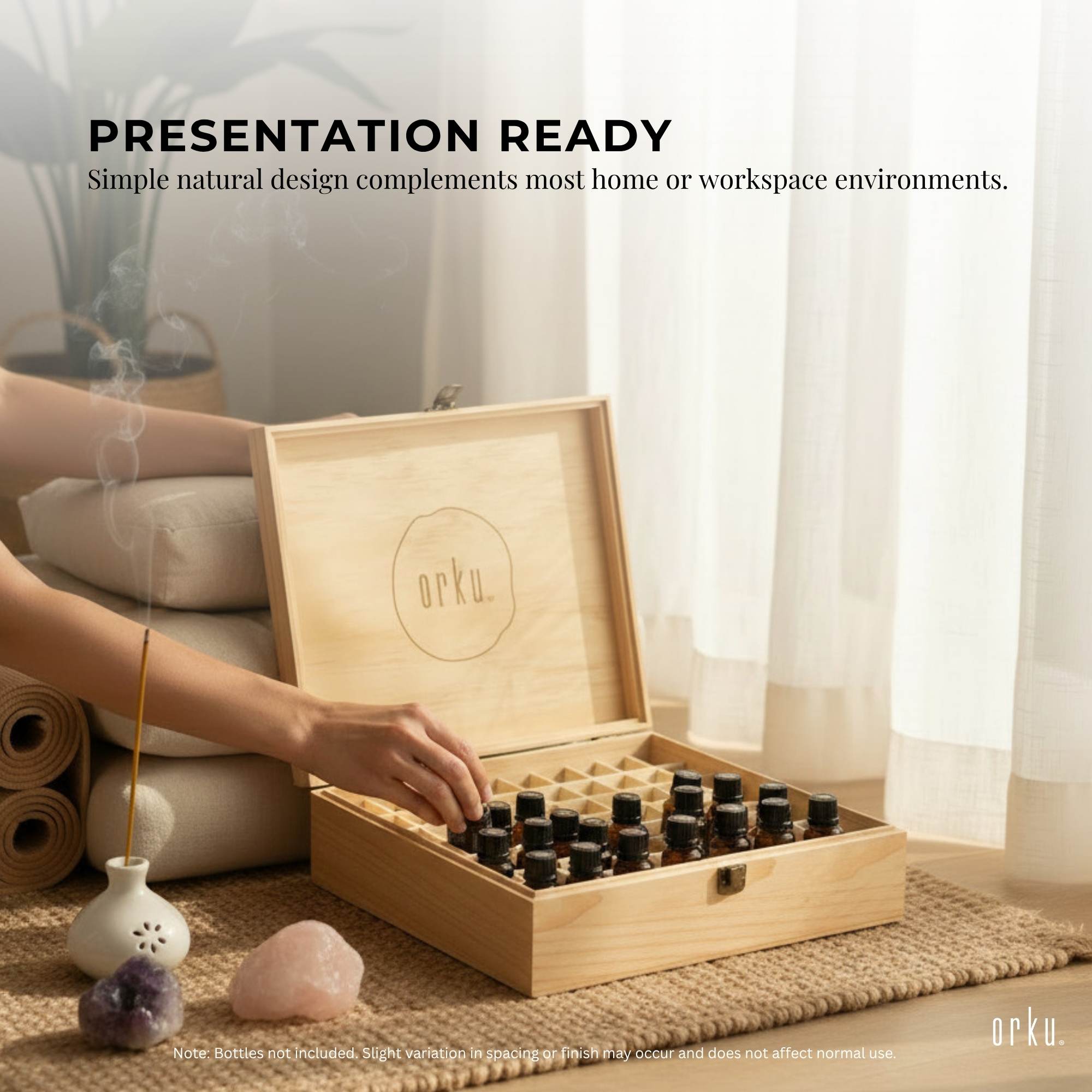 Orku Essential Oil Storage Box Range - 59 or 74 Aromatherapy Bottle Organisers-4