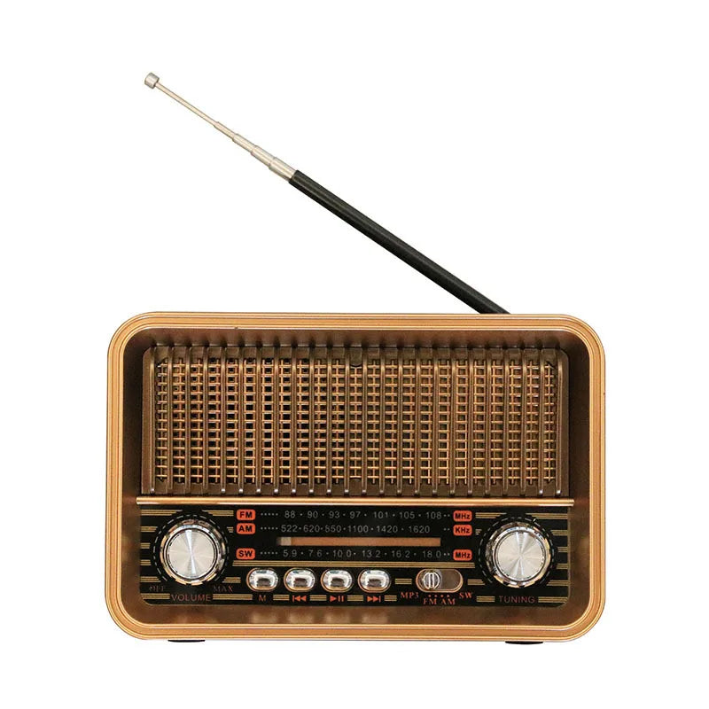 NNEOBA Classic Retro Full Band Radio Gold-1