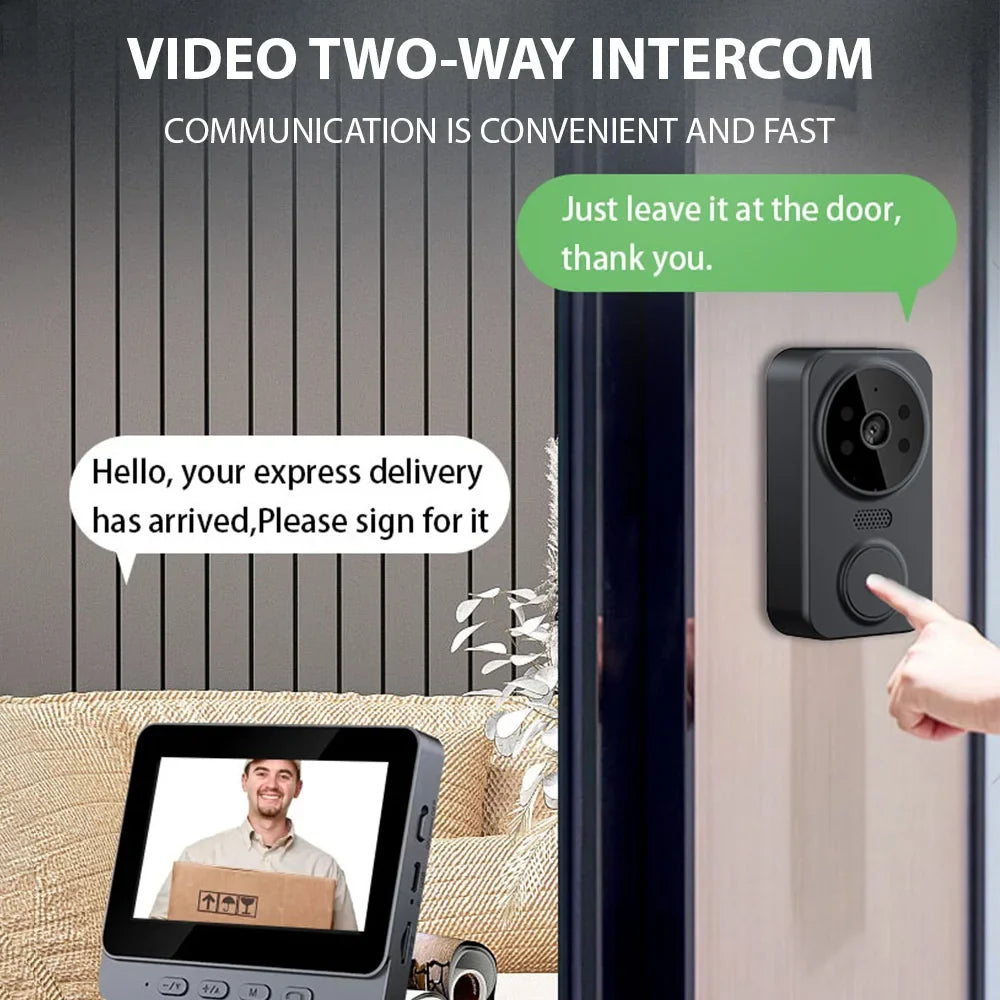 NNEOBA 2.4G Wireless Visual Intercom Doorbell-3