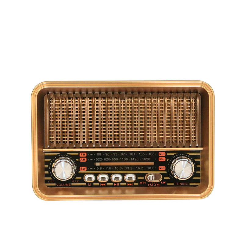 NNEOBA Classic Retro Full Band Radio Gold-2