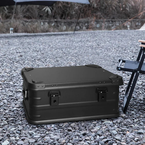 NNEOBA 30L Aluminum Alloy Travel Storage Box Storage Case Black-1
