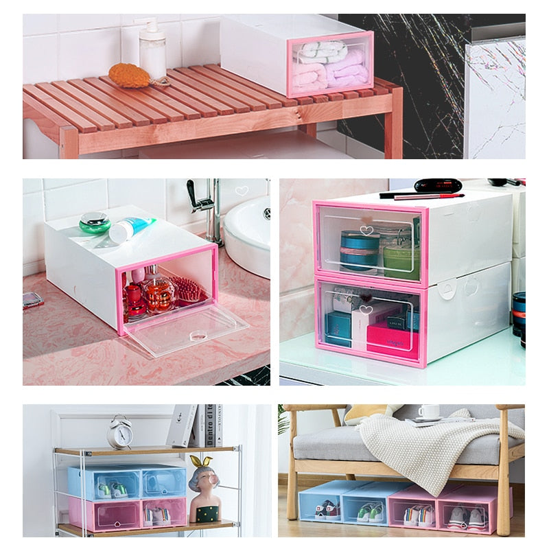 NNEOBA Transparent Shoe Storage Organizer-2