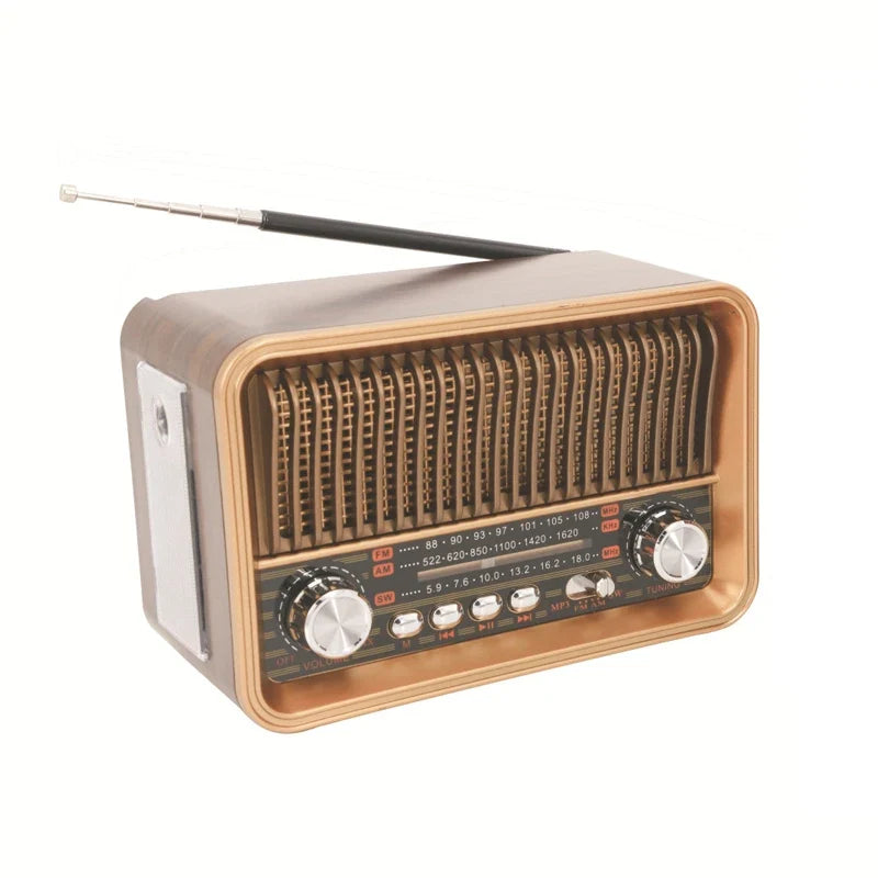 NNEOBA Classic Retro Full Band Radio Gold-0