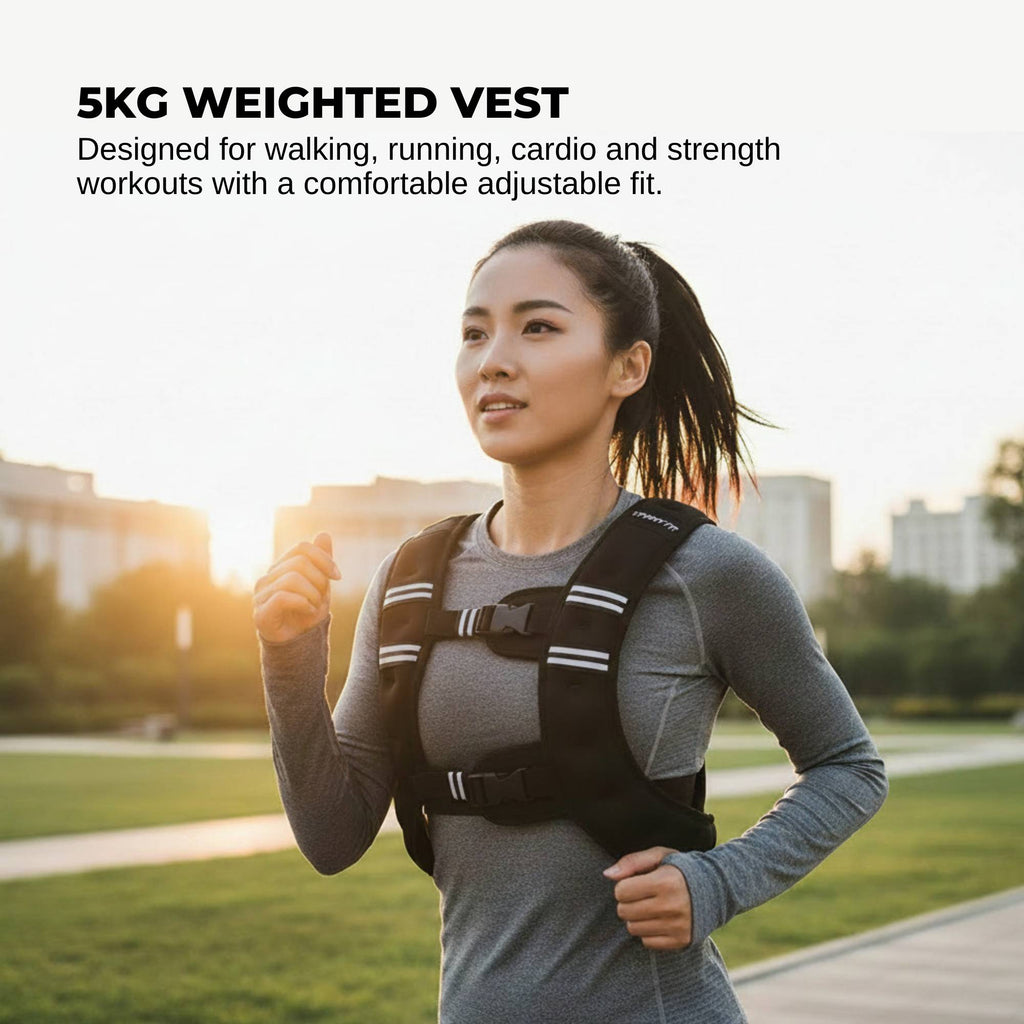 Social Hike 5Kg Weighted Vest Adjustable Fit For Running Walking Training-1