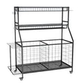 Social Hike Sports Equipment Storage Organiser and Side Rack Garage Trolley-0