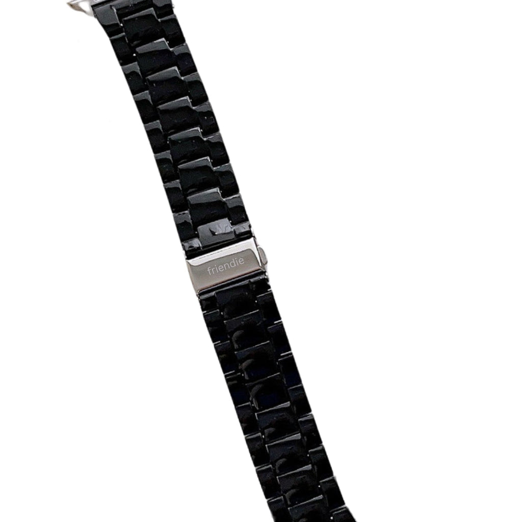 Resin Link Bracelet Band Small - The Sydney Beaches - Manly (Black) - Compatible with Apple Watch Size 42mm to 45mm-2