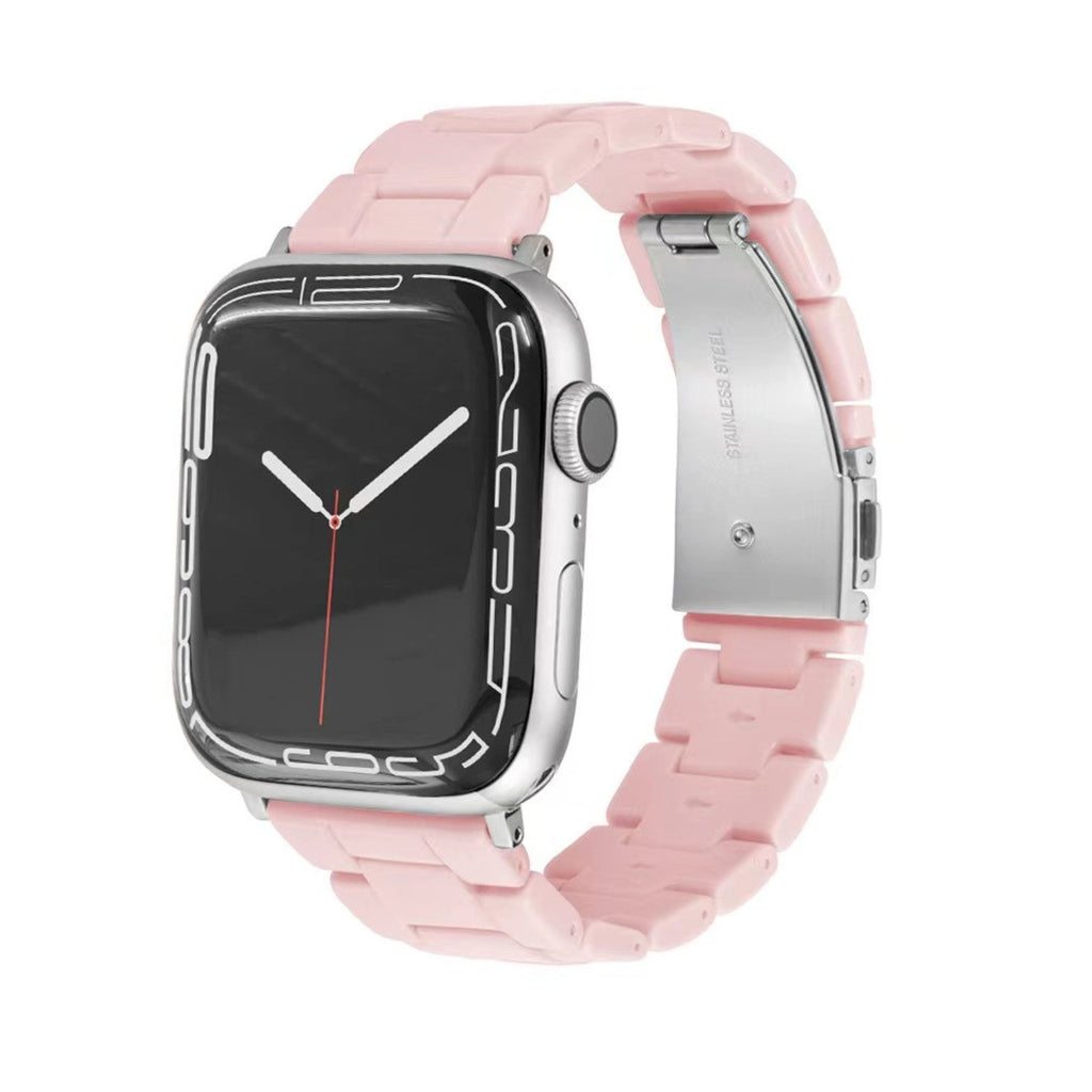 Resin Link Bracelet Band Small - The Sydney Beaches - Palm Beach (Pink) - Compatible with Apple Watch Size 42mm to 45mm-0