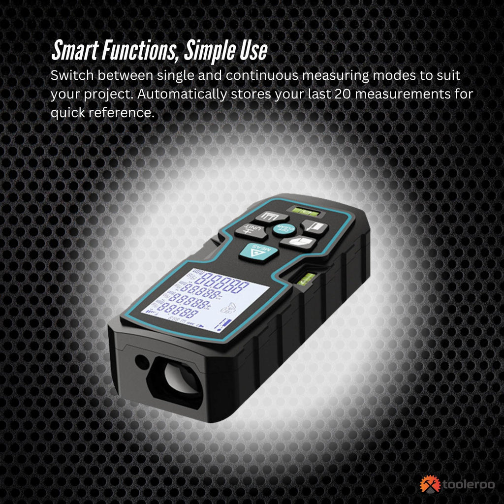 Tooleroo 100m Digital Laser Distance Measurer - LCD Area Volume Meter Tool-3