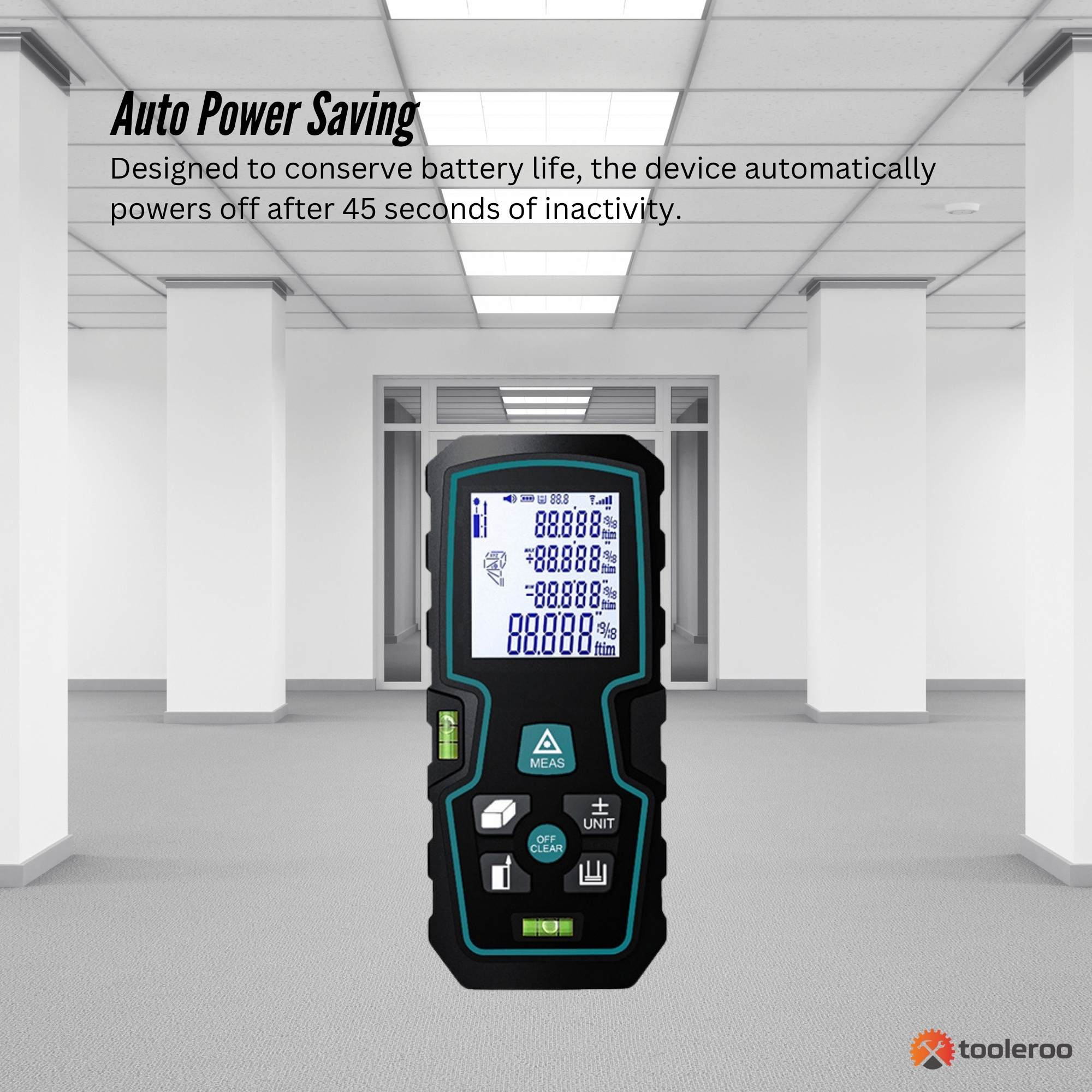 Tooleroo 100m Digital Laser Distance Measurer - LCD Area Volume Meter Tool-4