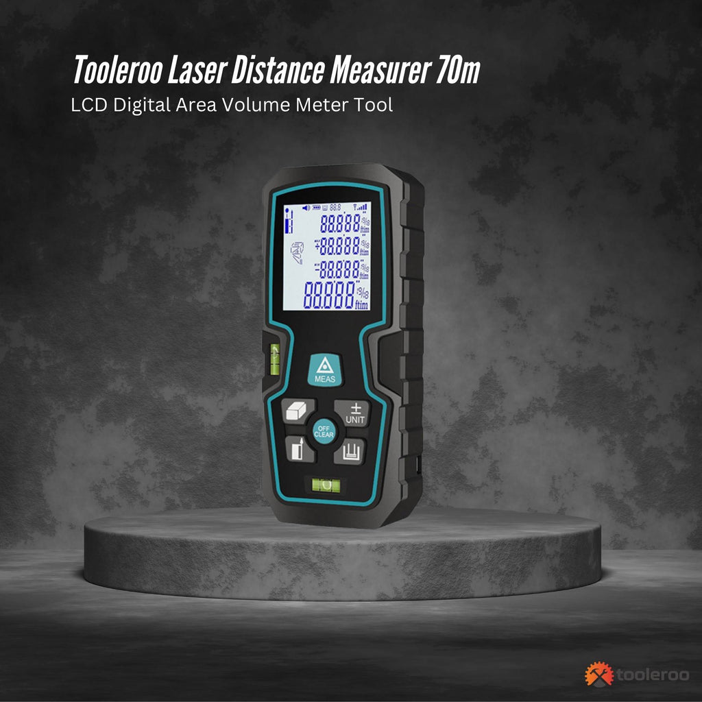 Tooleroo 70m Digital Laser Distance Measurer - LCD Area Volume Meter Tool-1