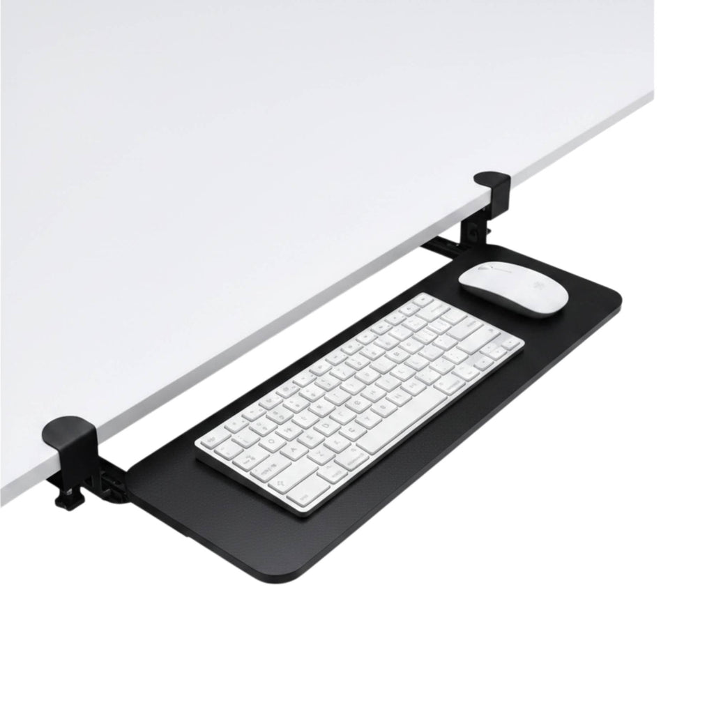 Tooleroo Computer Keyboard Tray Under Desk Clamp On Pull Out 65cm - Black-0