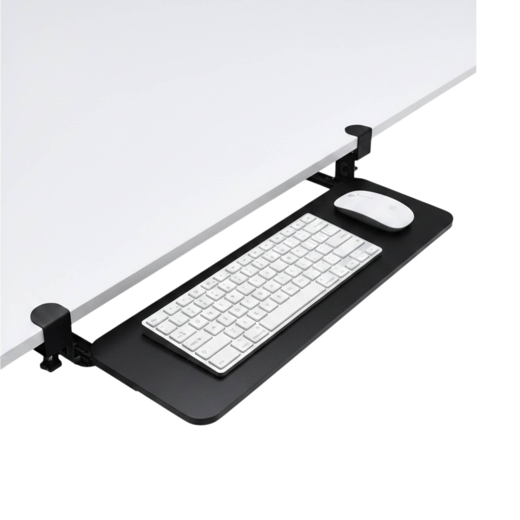 Tooleroo Computer Keyboard Tray Under Desk Clamp On Pull Out 65cm - Black-0