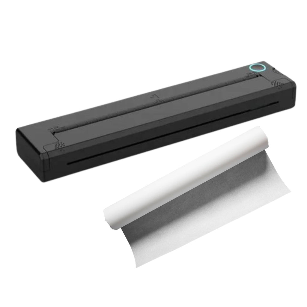 Tooleroo Portable A4 Thermal Printer Black + Paper Kit - Wireless and Inkless-0