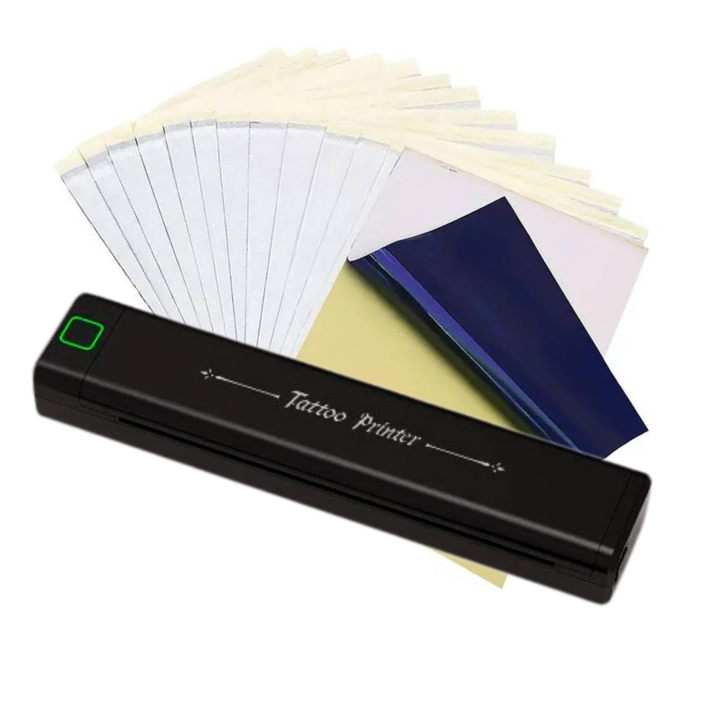 Tooleroo Portable A4 Thermal Printer Black + Tattoo Stencil Paper - Wireless-0