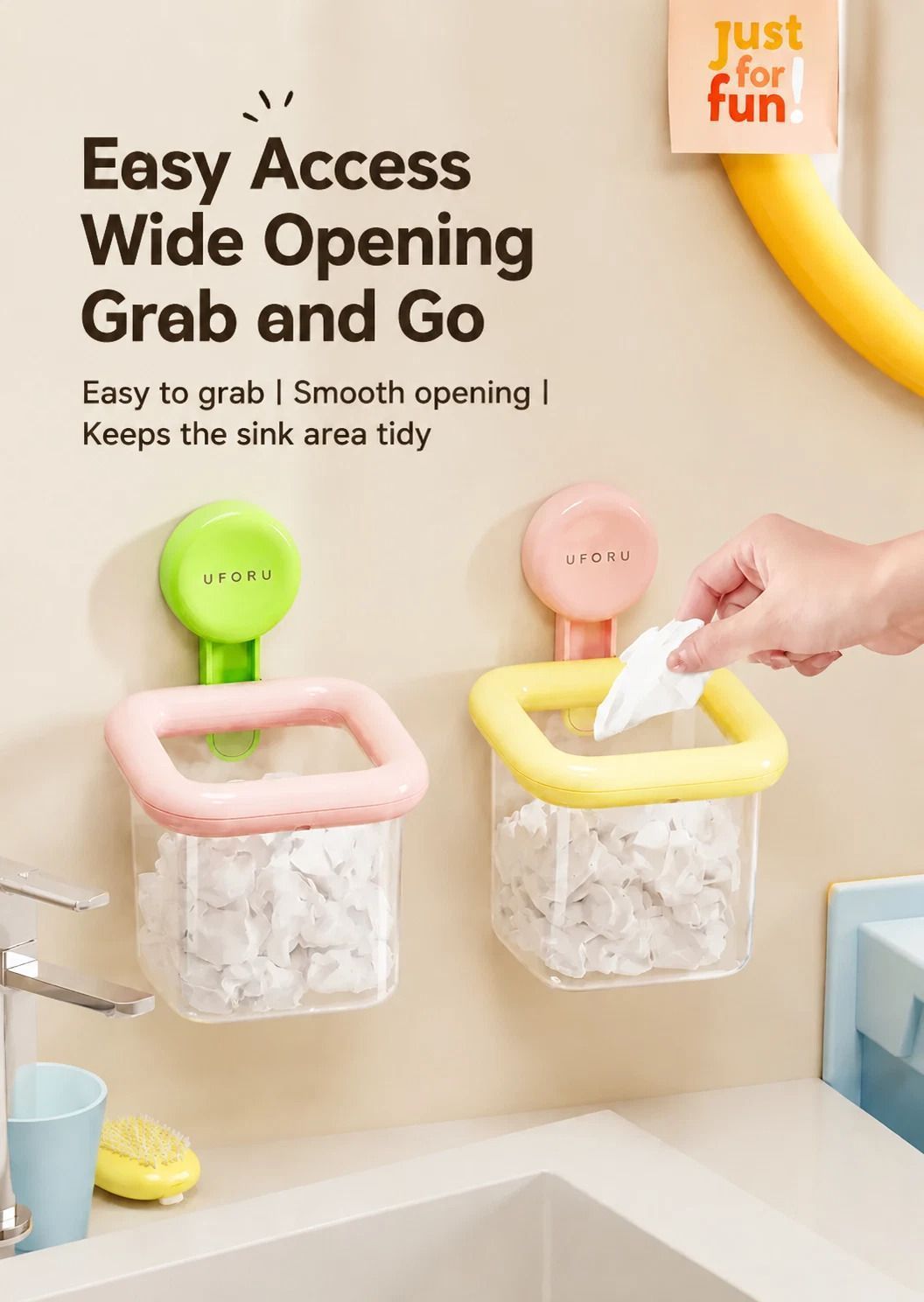 Square Wall Mount Storage Basket-1