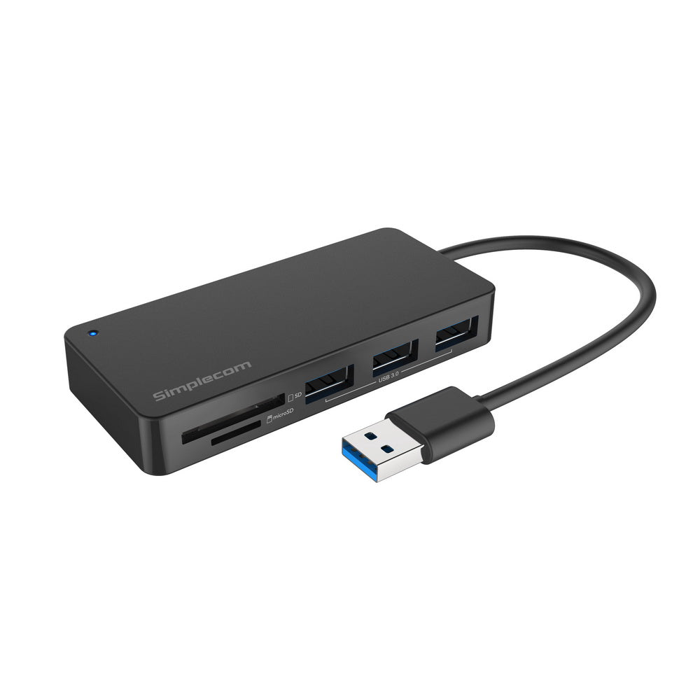 NNEDSZ CH368 3 Port USB 3.0 Hub with Dual Slot SD MicroSD Card Reader-0