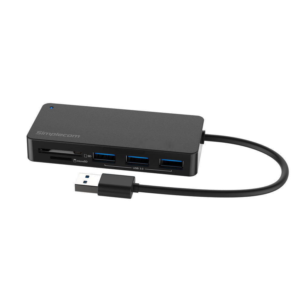 NNEDSZ CH368 3 Port USB 3.0 Hub with Dual Slot SD MicroSD Card Reader-1