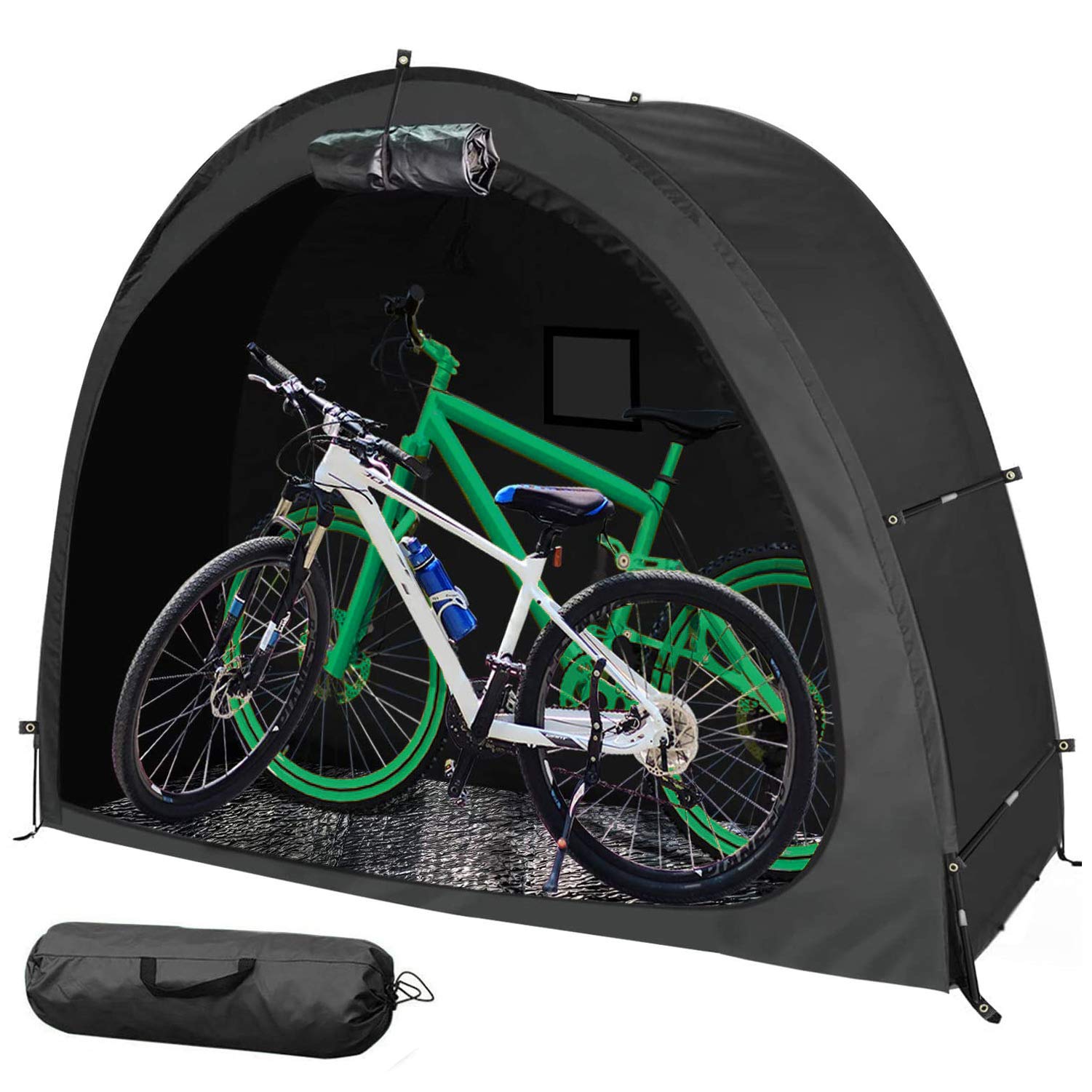 NNEDSZ Bike Cover Storage Tent Durable Waterproof Anti-Dust Foldable Outdoor Tools Storage Shed-0