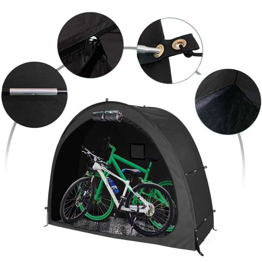 NNEDSZ Bike Cover Storage Tent Durable Waterproof Anti-Dust Foldable Outdoor Tools Storage Shed-3