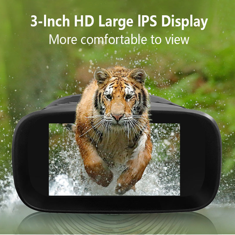 NNEDSZ Green Digital Night Vision Binoculars - 3.0'' IPS Screen, 10X Optical Zoom, 2.5K Video Recording, Infrared for 300m Range-2