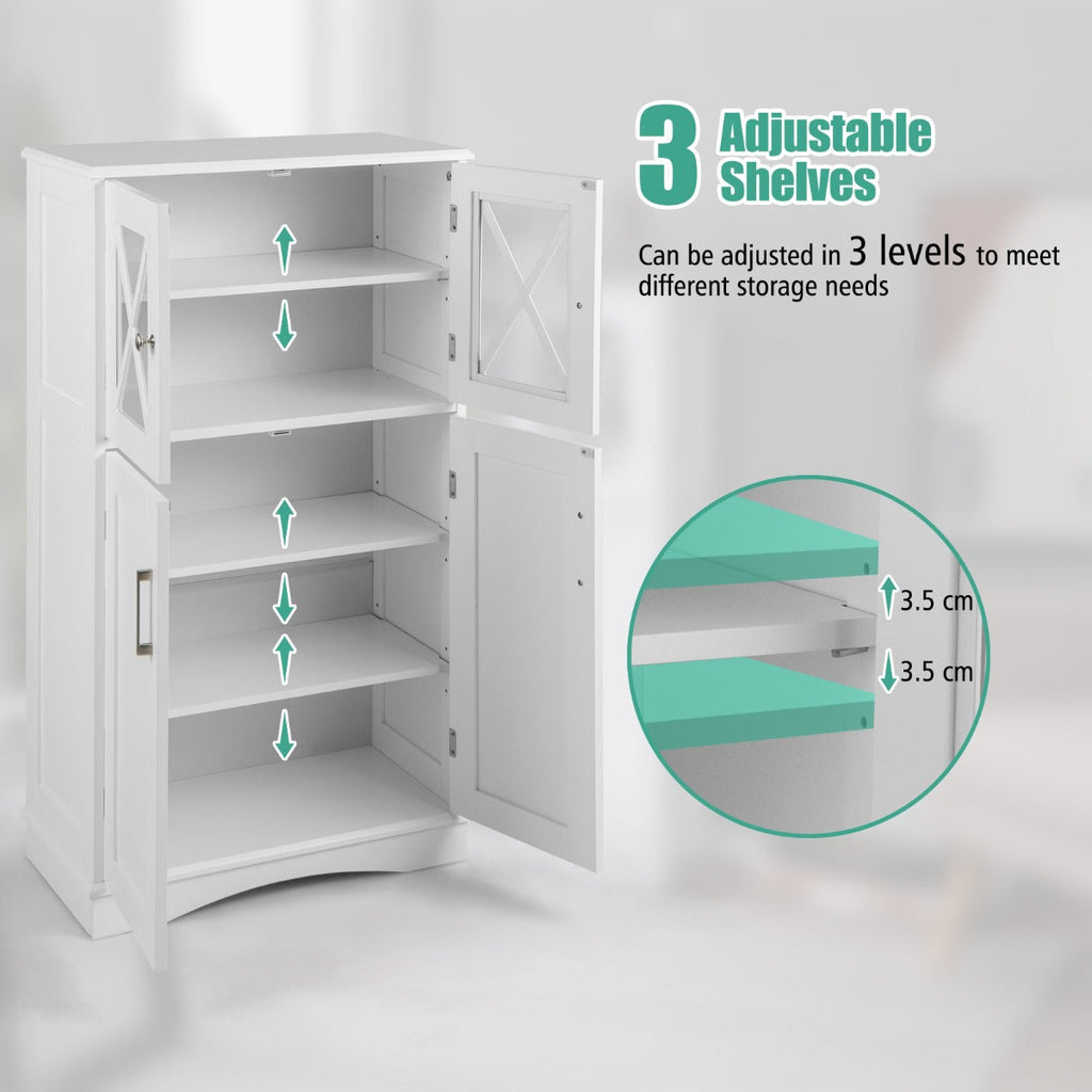 NNECW Bathroom Storage Cabinet with Adjustable Shelves for Bathroom-4