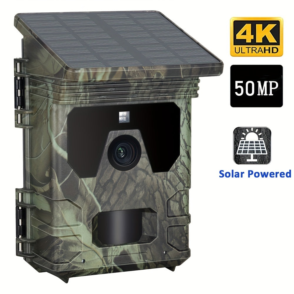 NNETM Solar-Powered 4K Wildlife Trail Cam Hunting Camera-1