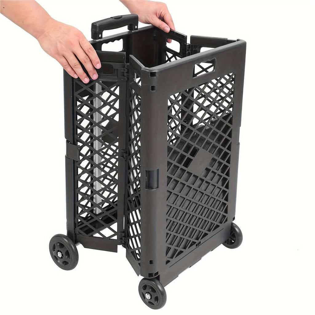 NNETM Foldable Storage Cart with Wheels-3