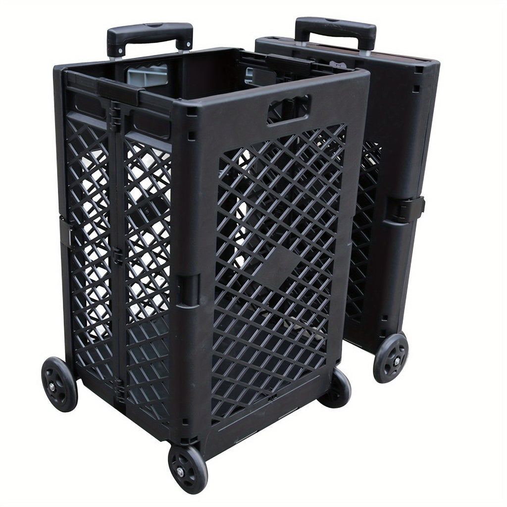NNETM Foldable Storage Cart with Wheels-0