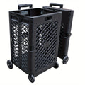NNETM Foldable Storage Cart with Wheels-0