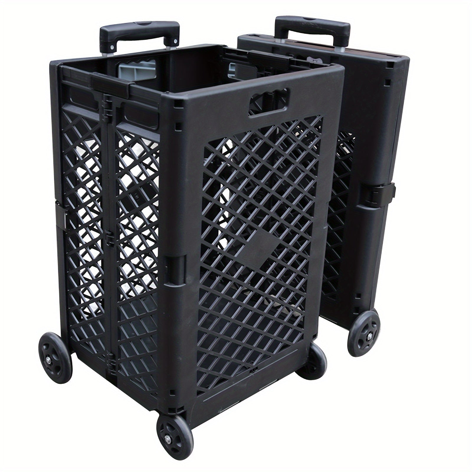NNETM Foldable Storage Cart with Wheels-0