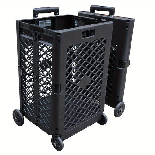 NNETM Foldable Storage Cart with Wheels-0