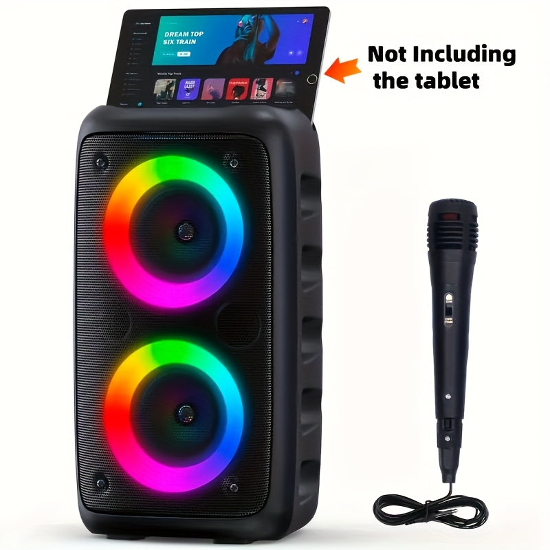 NNETM Wireless Party Speaker with Mic & Disco Lights-0
